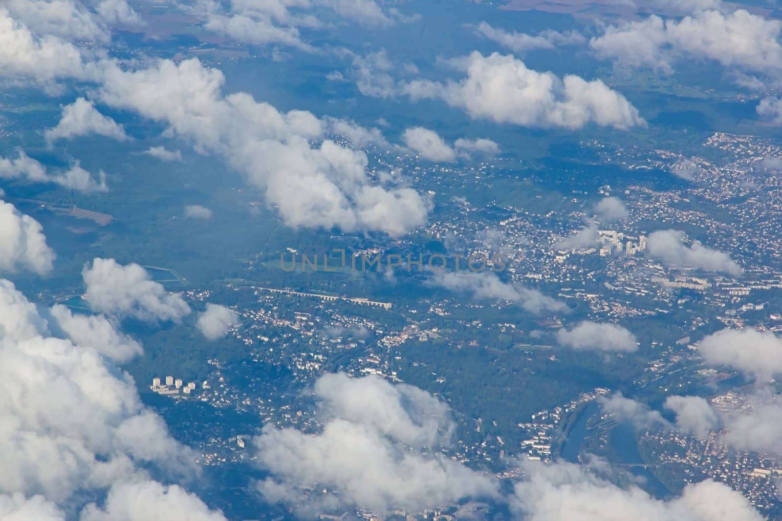 the Paris region from the sky, the earth from above
