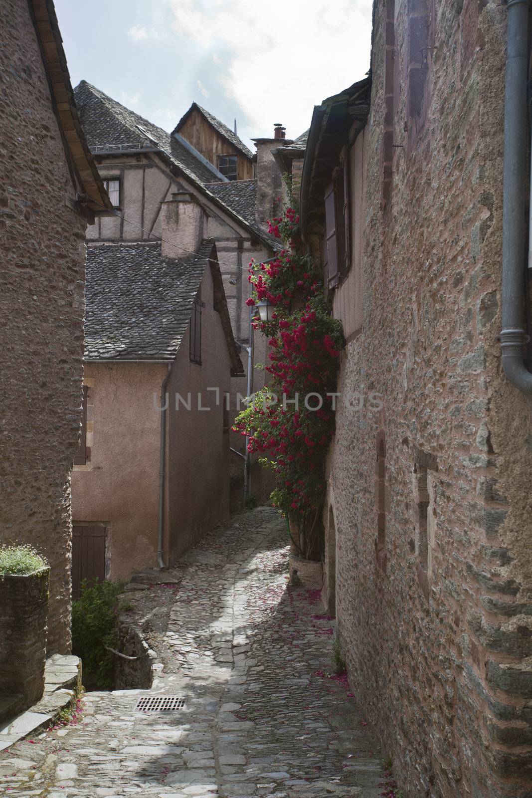 An alley way out of cobbles, France