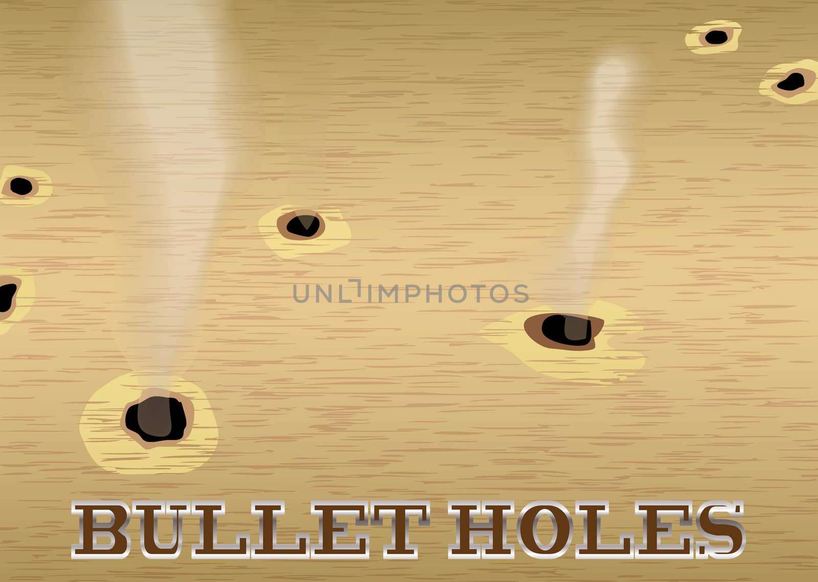Bullet hole wood by nicemonkey