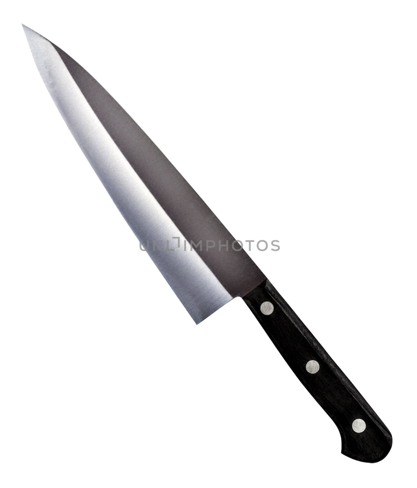 Kitchen knife on a white background