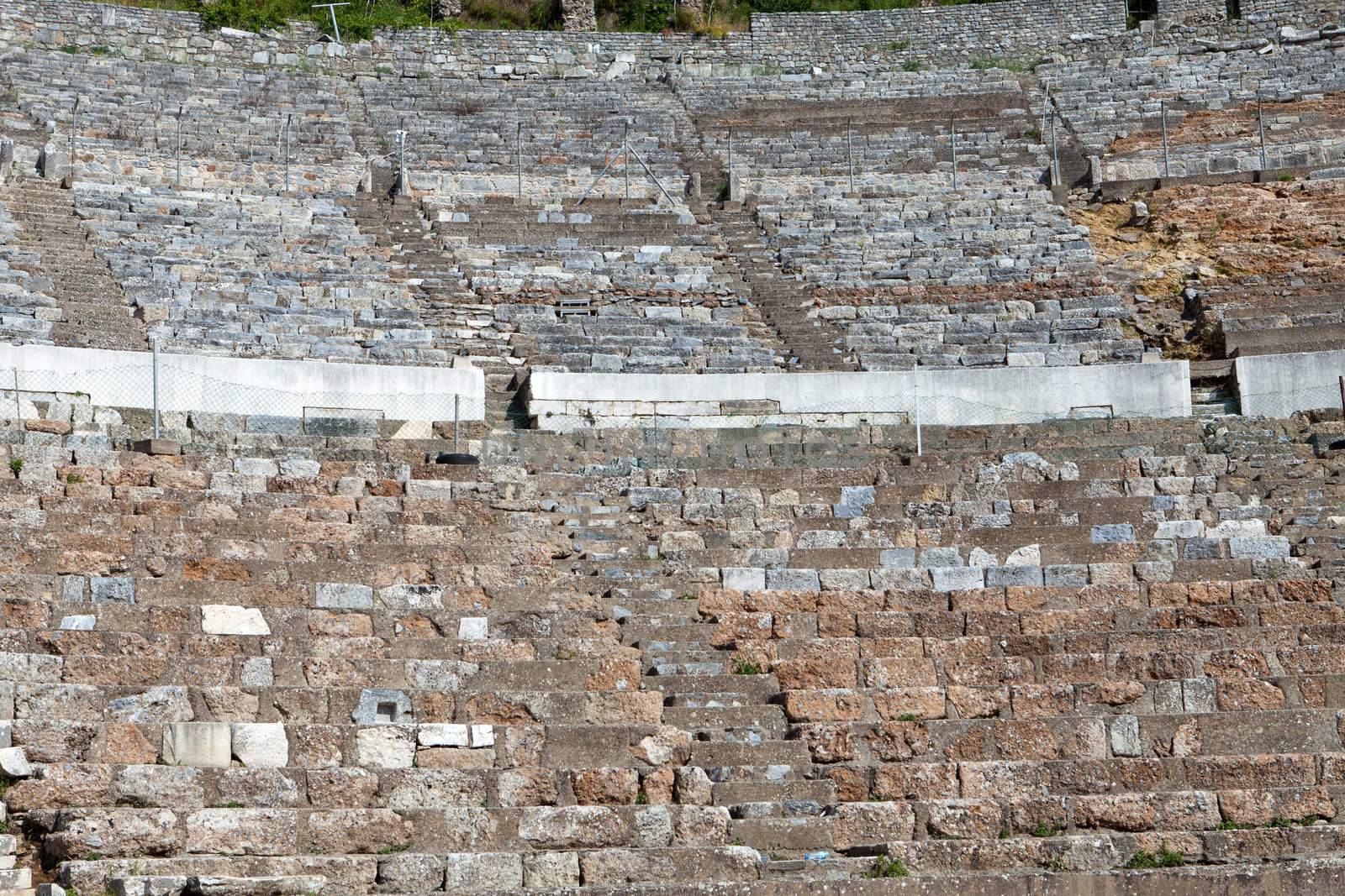 Greek-Roman amphitheater in  the ancient  city Ephesus