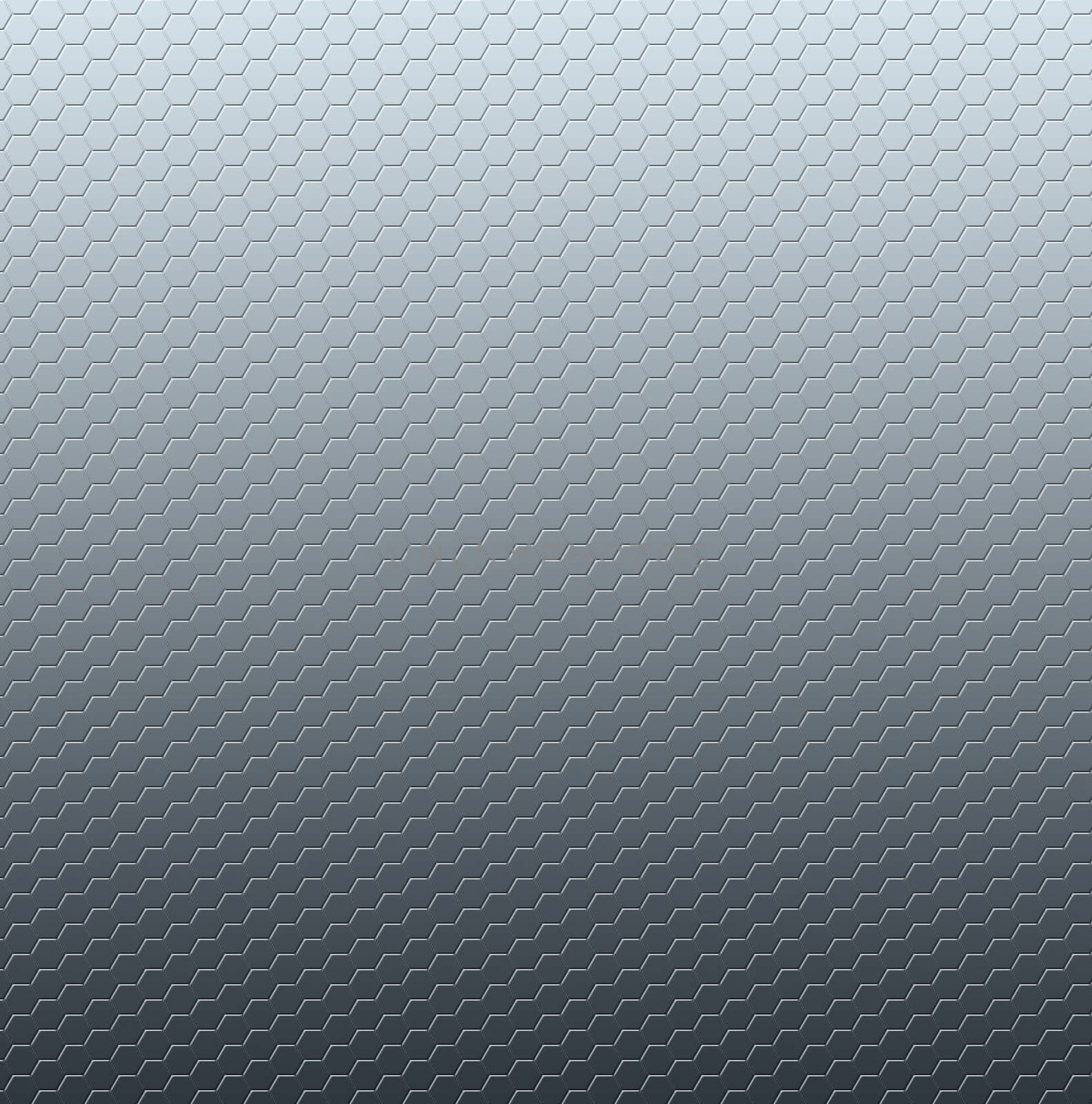 Silver metal background with hexagon