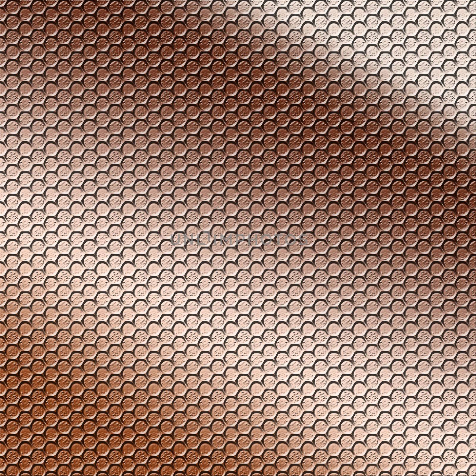 metal background with hexagon