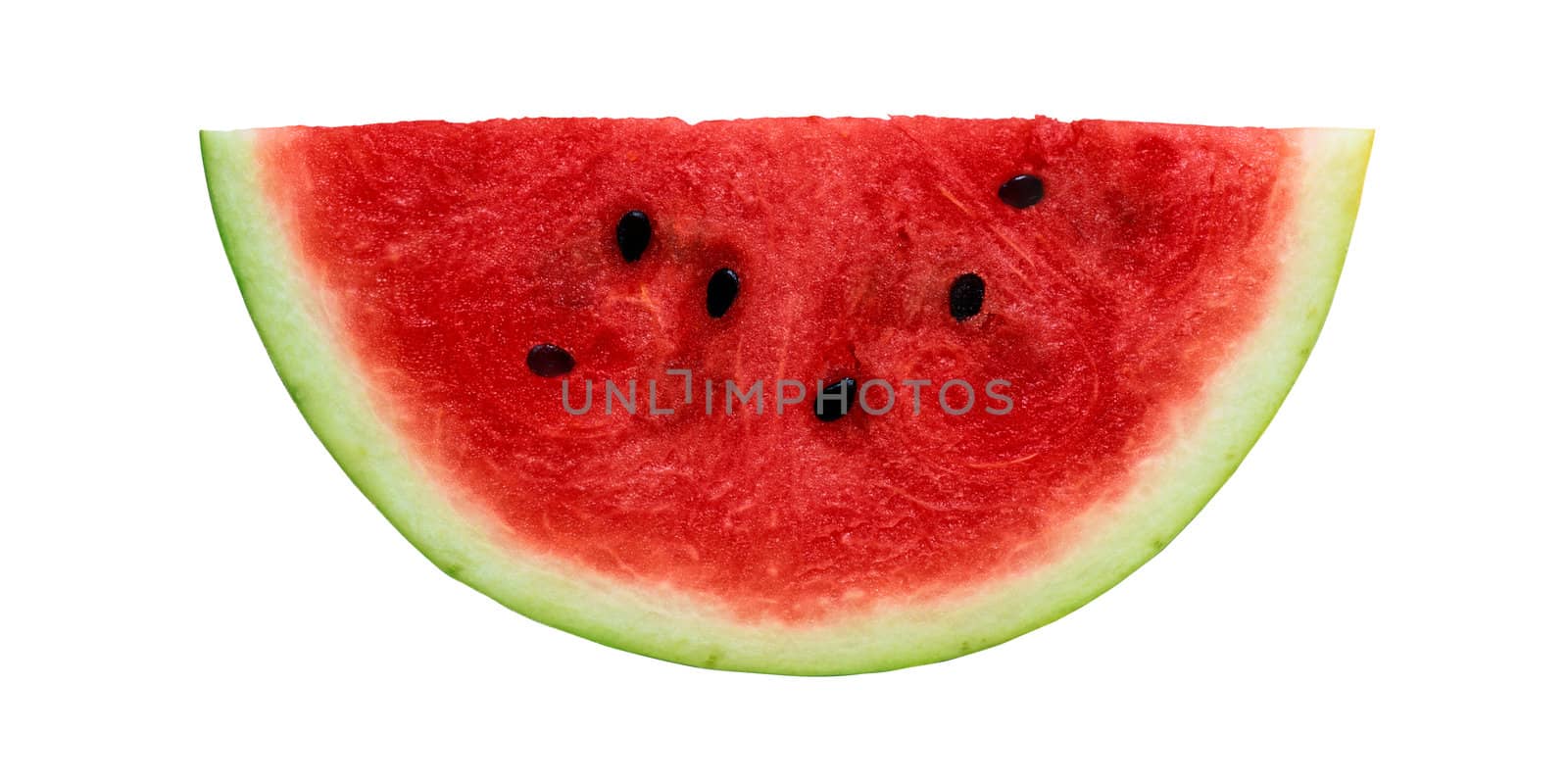 Watermelon slice isolated on white by ozaiachin