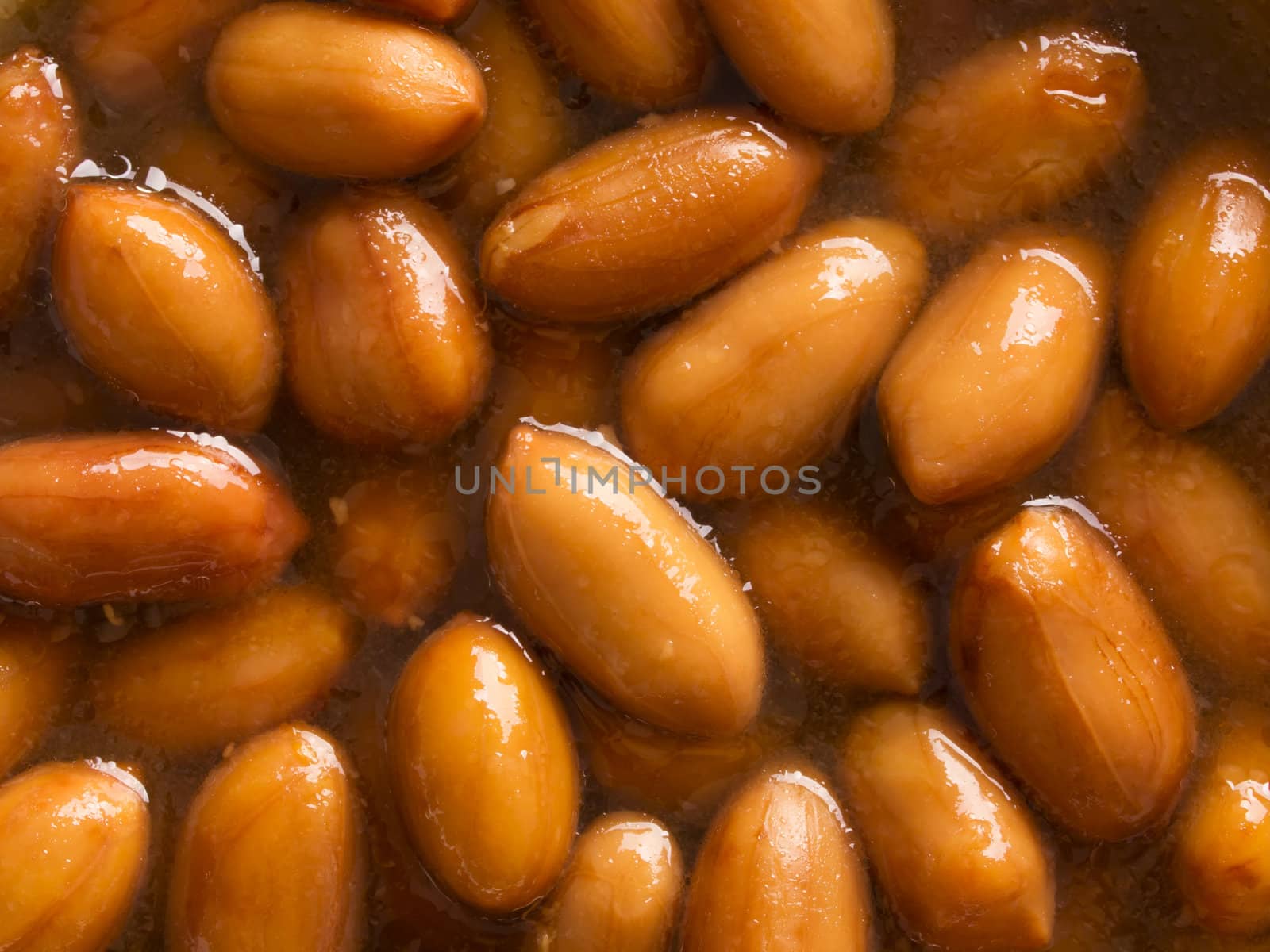 close up of braised peanuts food background