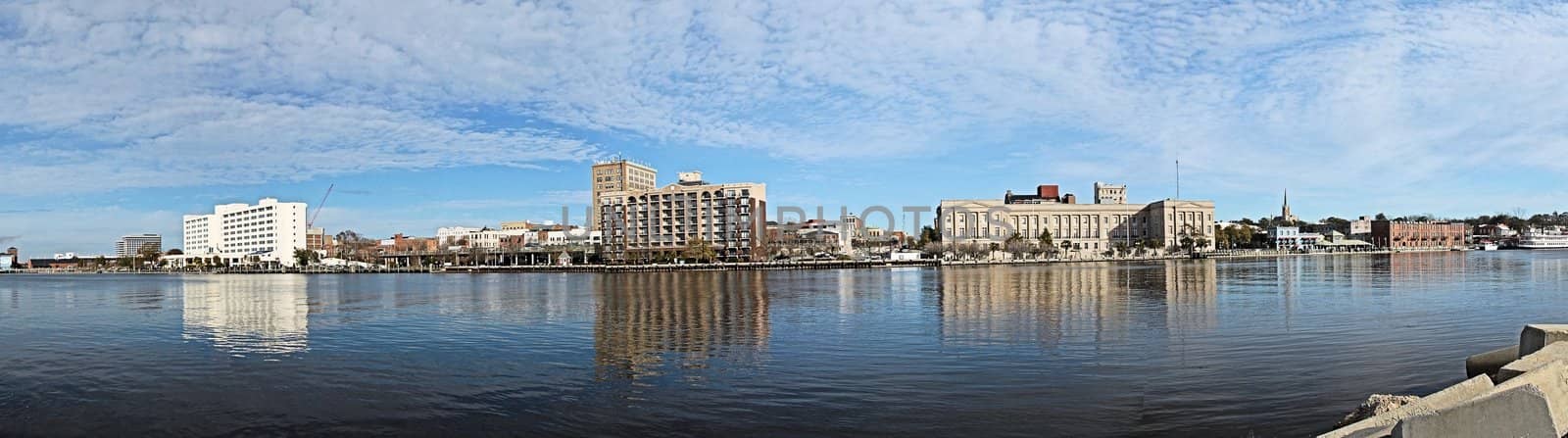 A panoramic view of downtown Wilmington, North Carolina
