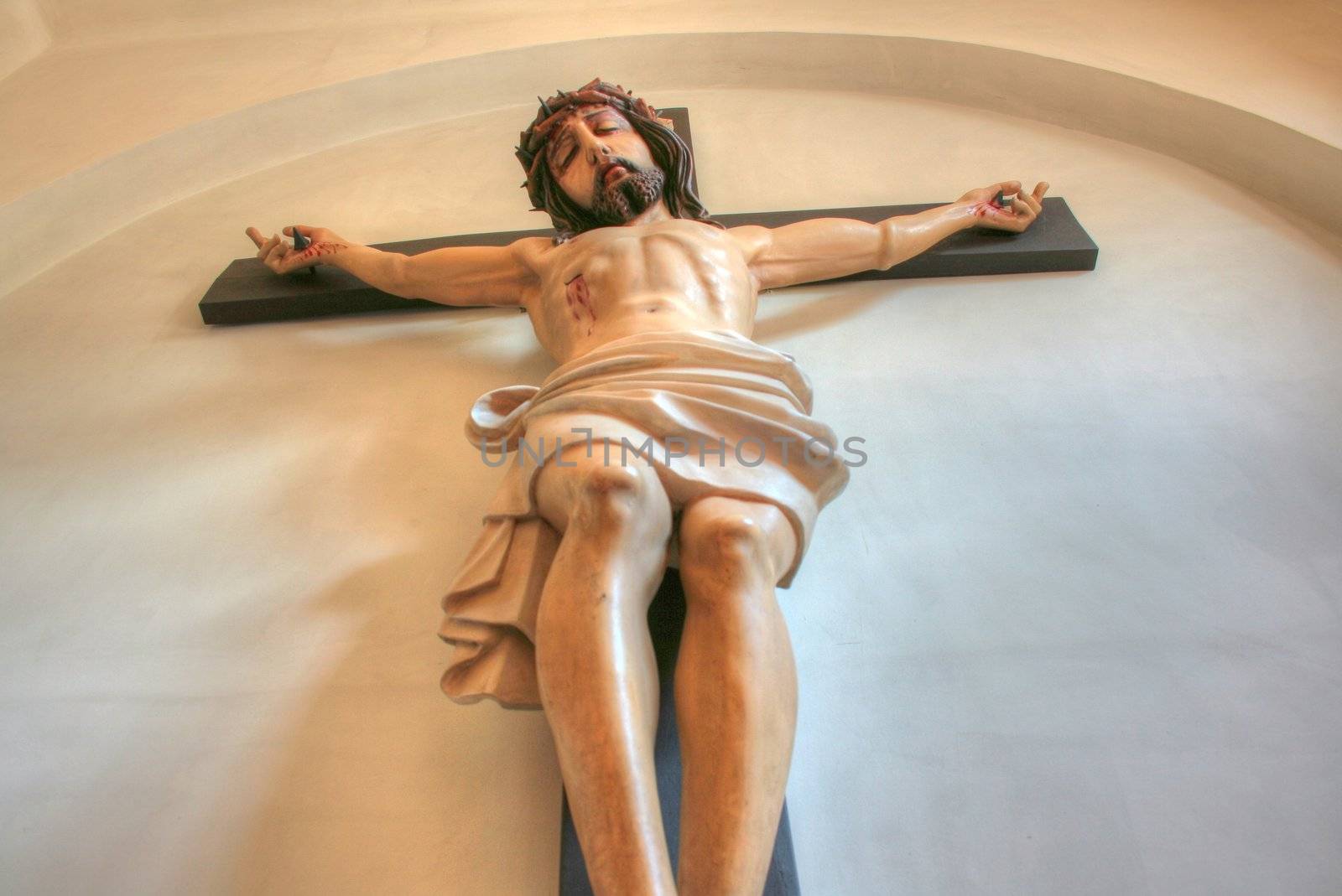 Holy cross with crucified Jesus Christ