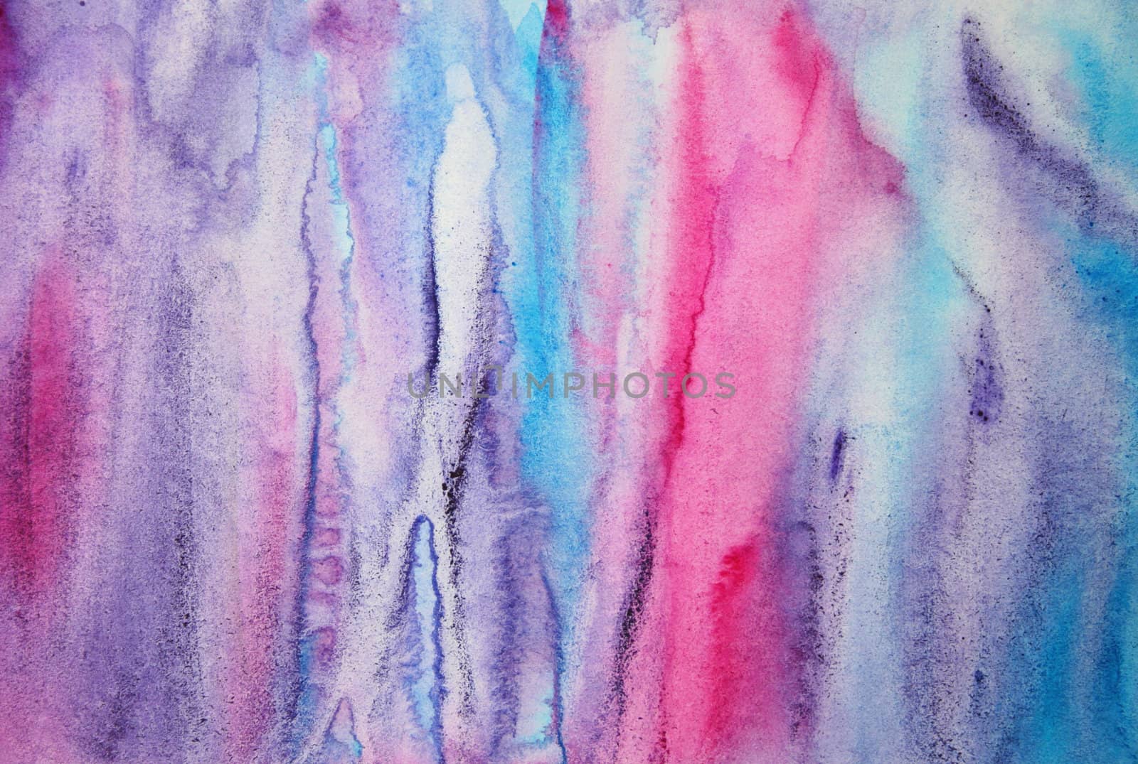 Abstract watercolor background with colorful different layers on paper texture 
