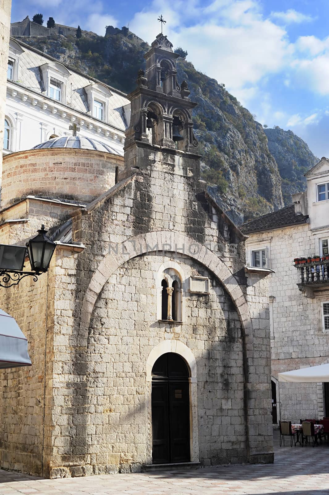 St.Luke's Church in Kotor old city in the day. Montenegro