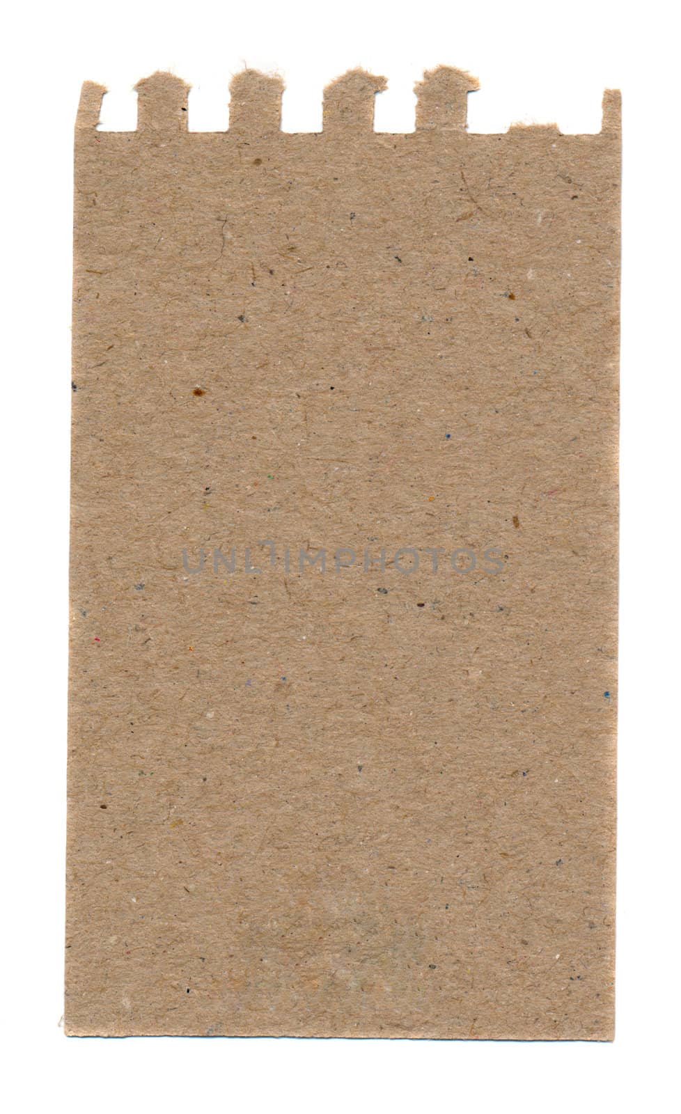 isolated recycling paper notebook page brown background