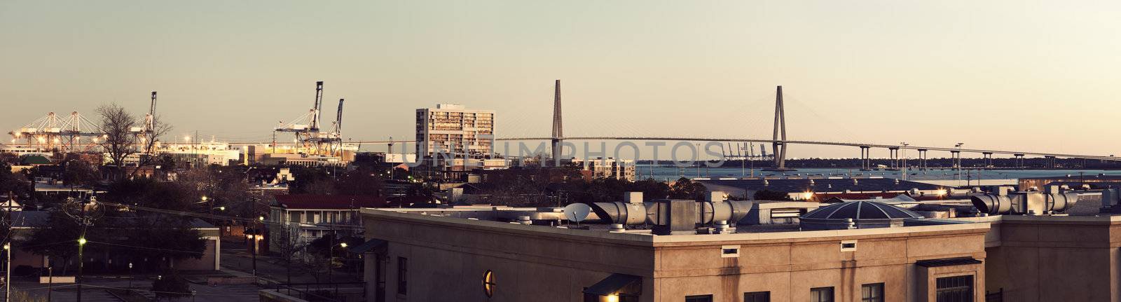 Early morning panorama of Charleston by benkrut