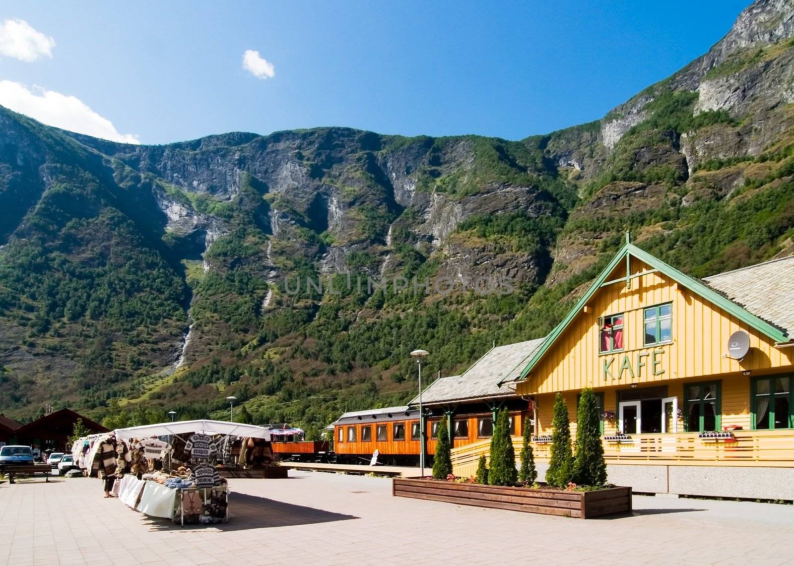 Mountain Town in the Fjords by leaf