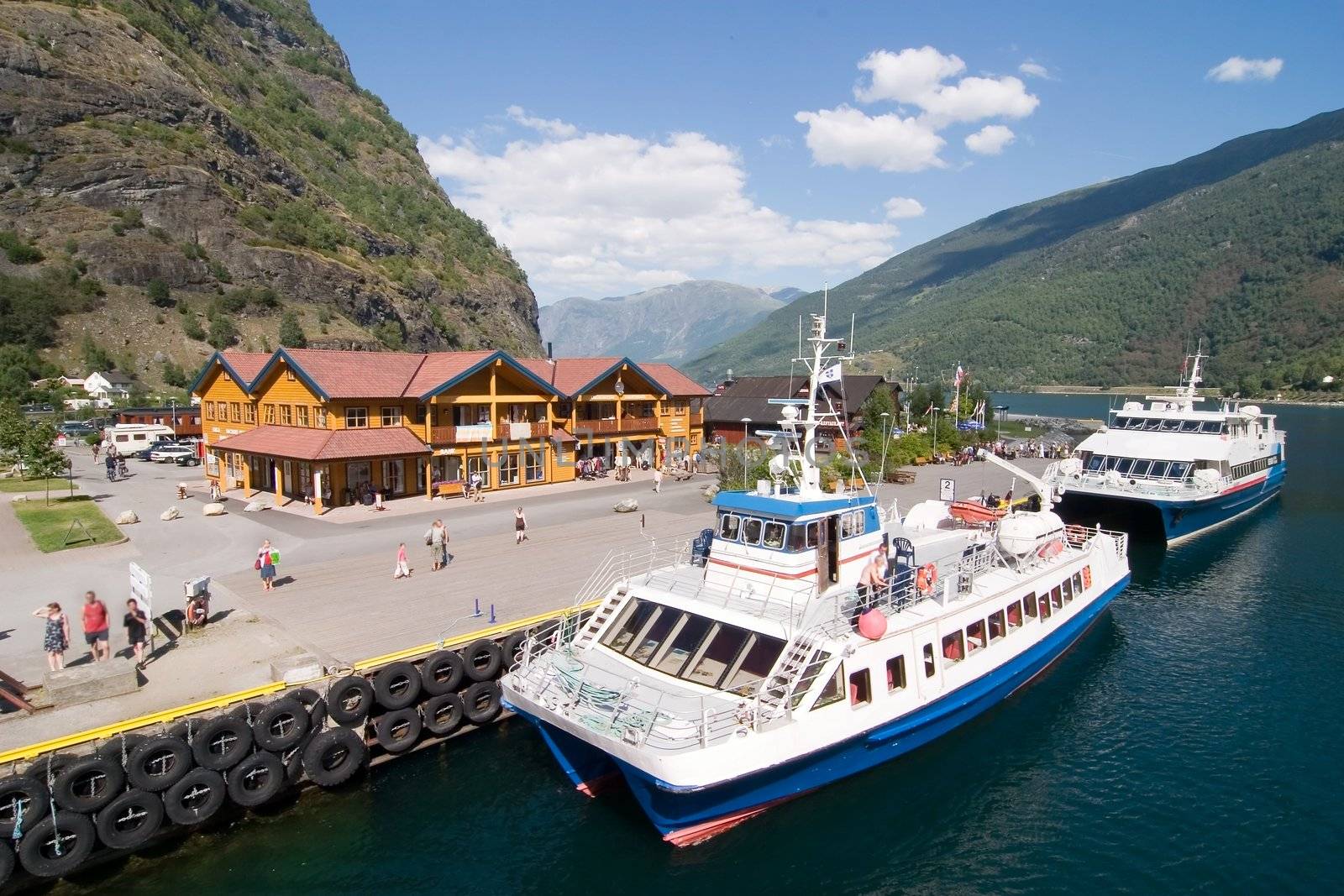 Mountain Town in the Fjords by leaf