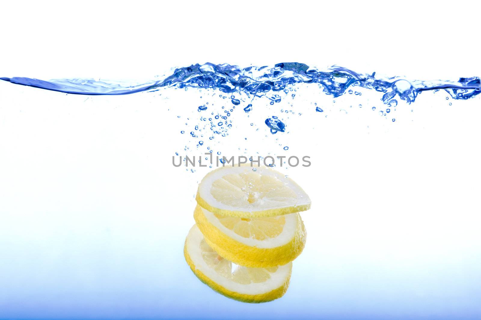 Lemon and Water by leaf