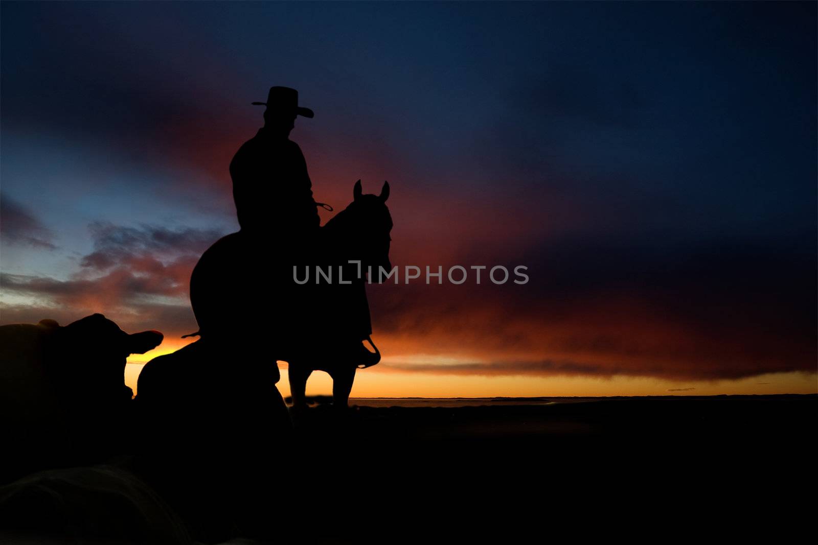 Cowboy Silhouette by leaf