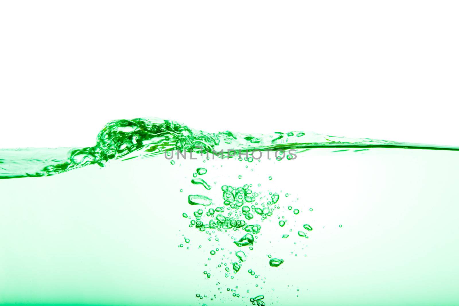 A crystal clear green water background image