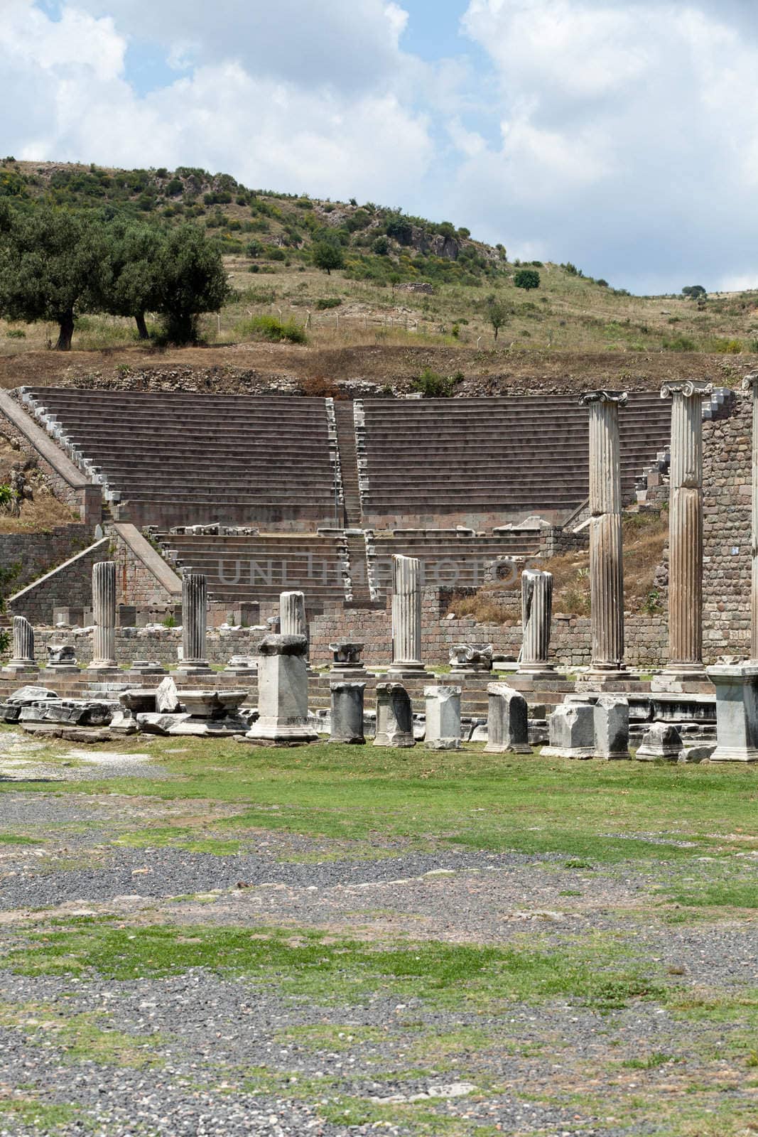 View to the Theater of Asklepion. Pergamum