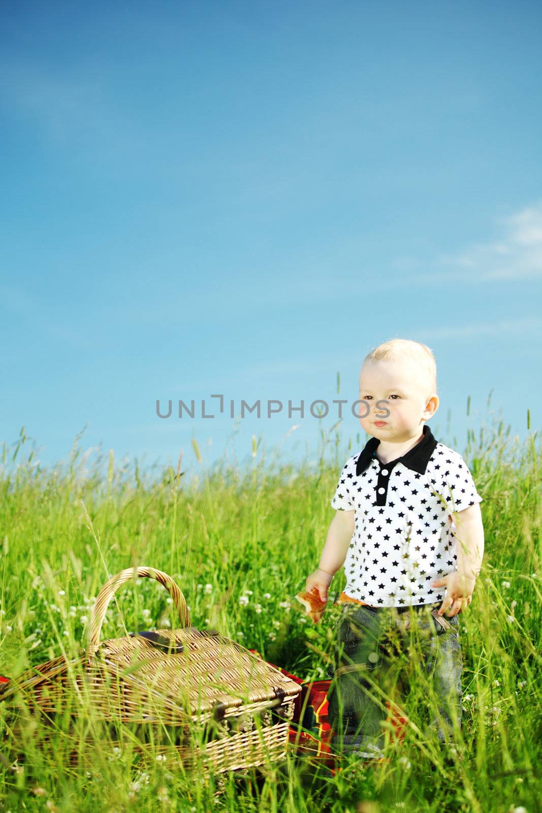 boy on picnic by Yellowj