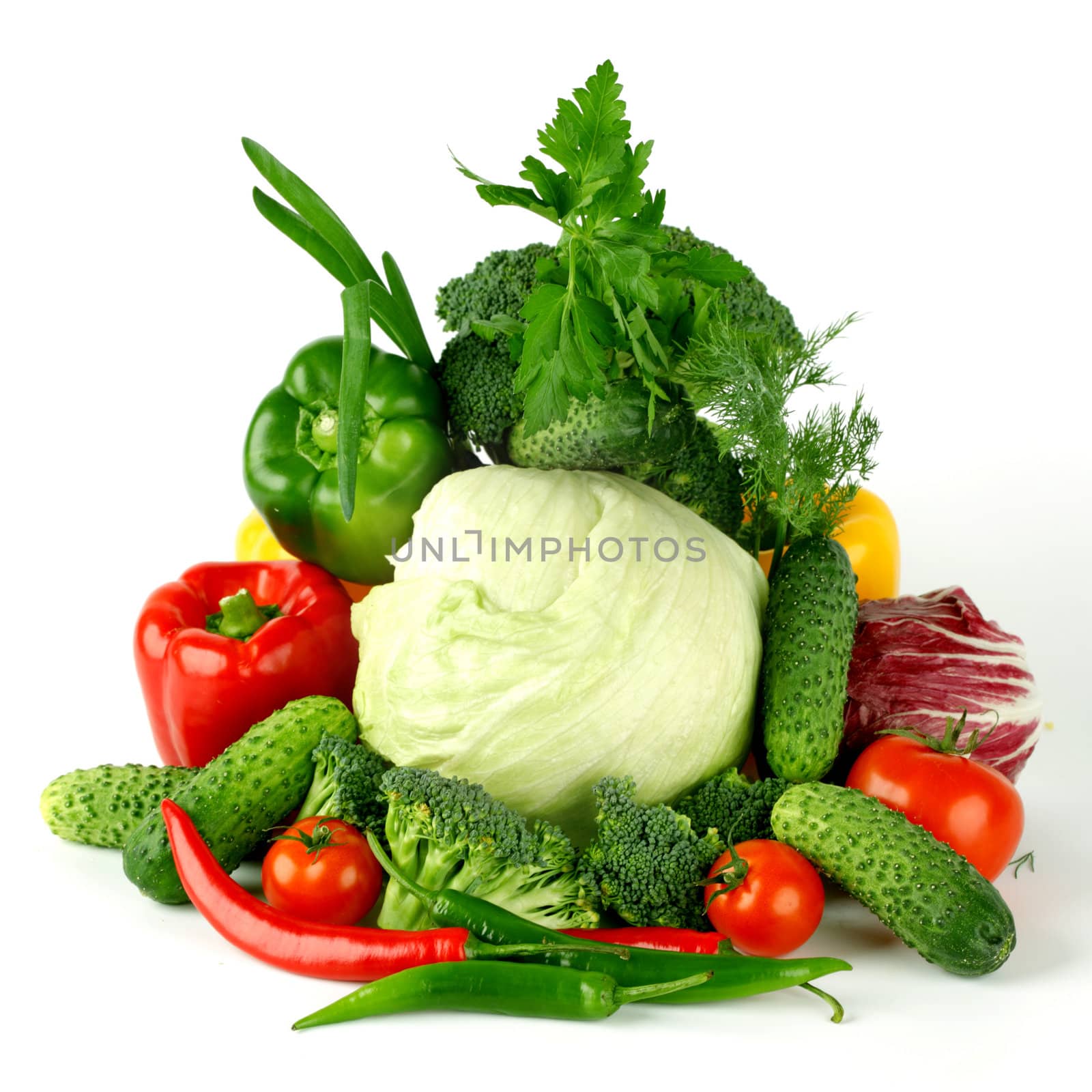 vegetable, freshness, vegetarian,big vegetarian pile isolated on white