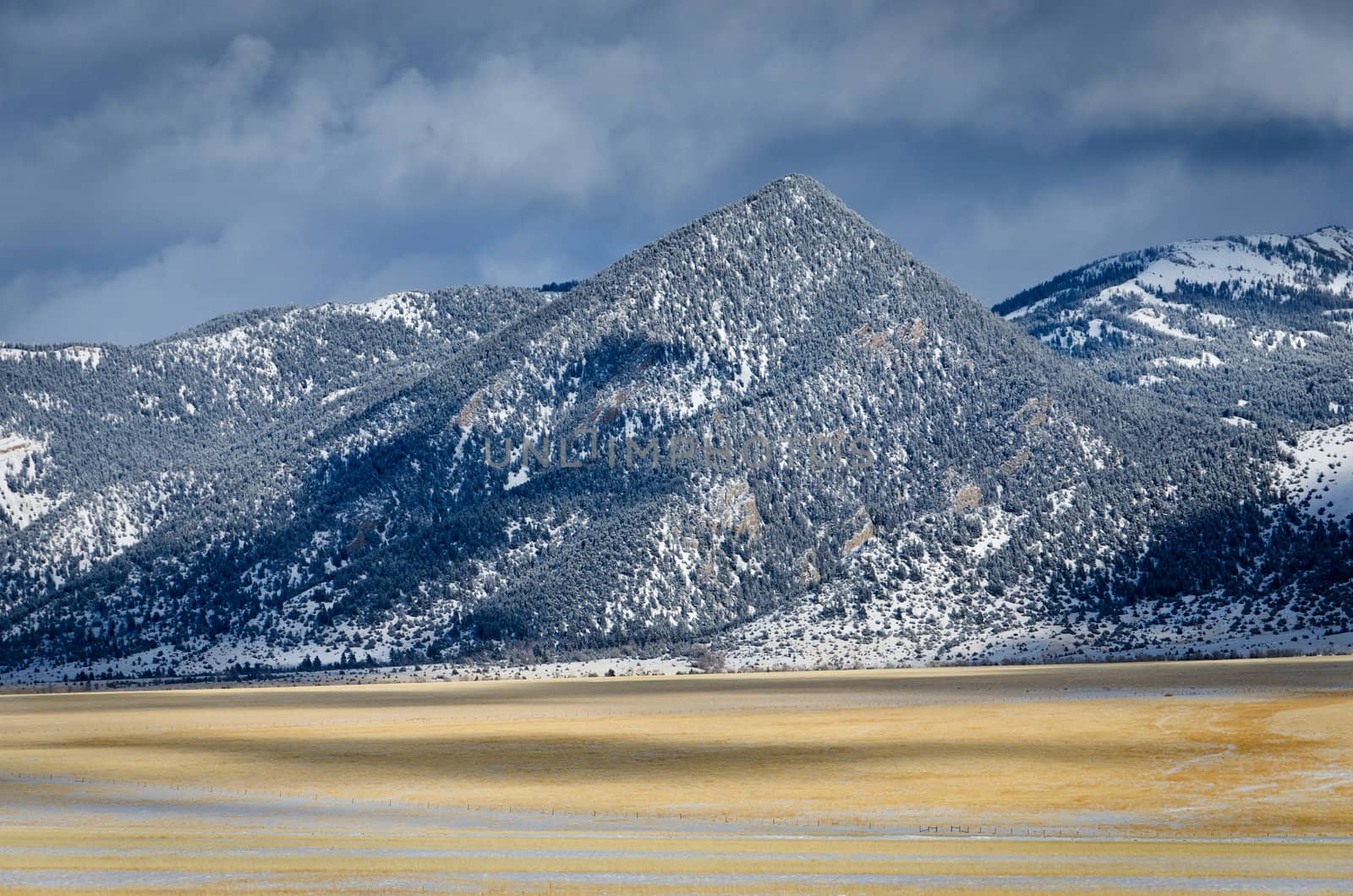 The Madison Range and Madison Valley in winter, Madison County, Montana, USA by CharlesBolin