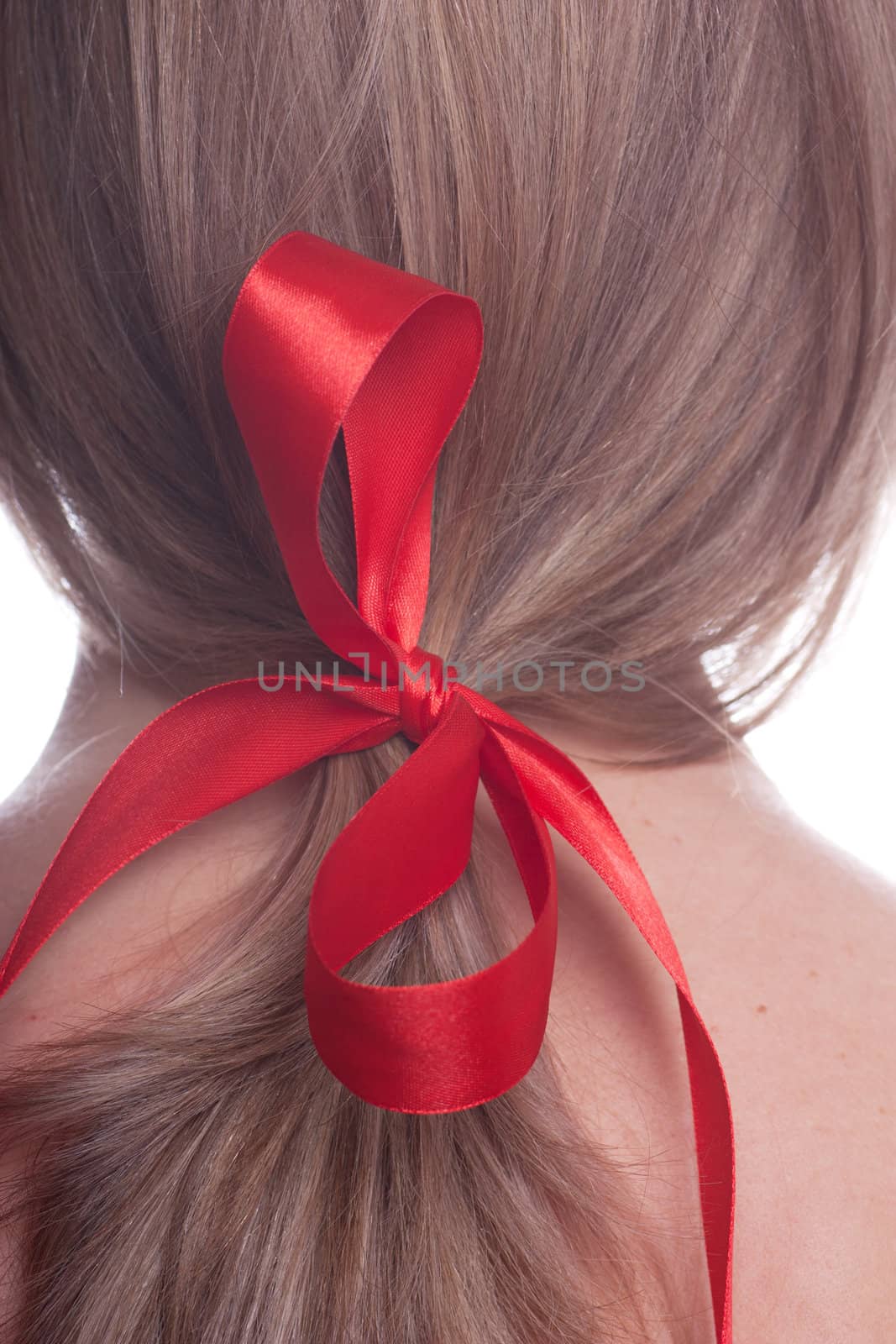 Red bow in a hair by AGorohov