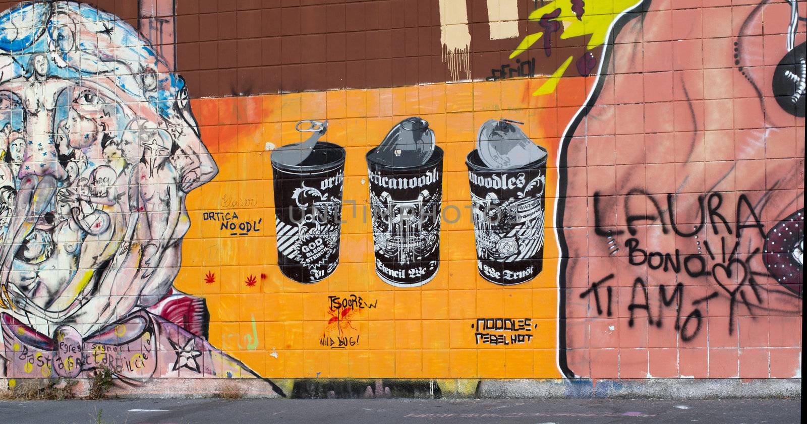 Graffiti painted on the wall, Milan