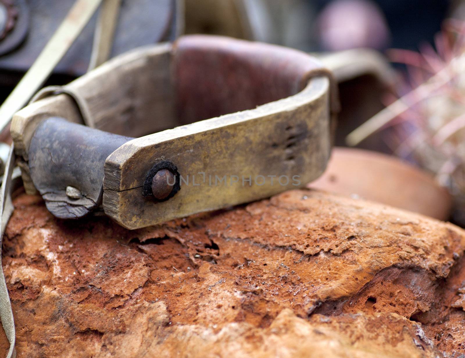 Close up of Saddle stirrup