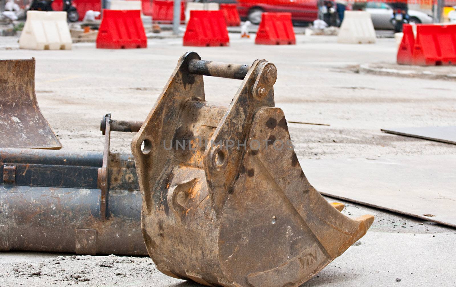 View of a Bucket of an excavator