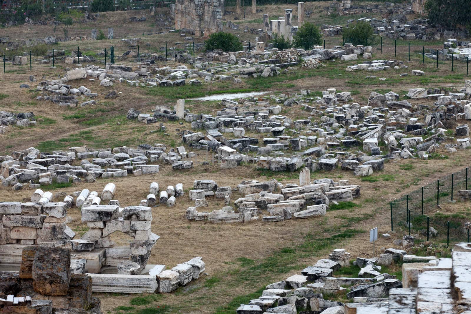 ruins of the ancient city of Hierapolis