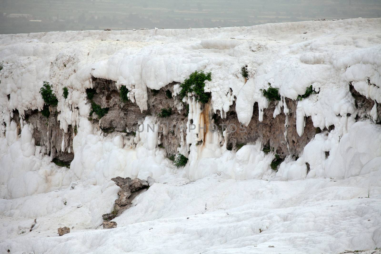 Travertine pools and terraces in Pamukkale Turkey 
