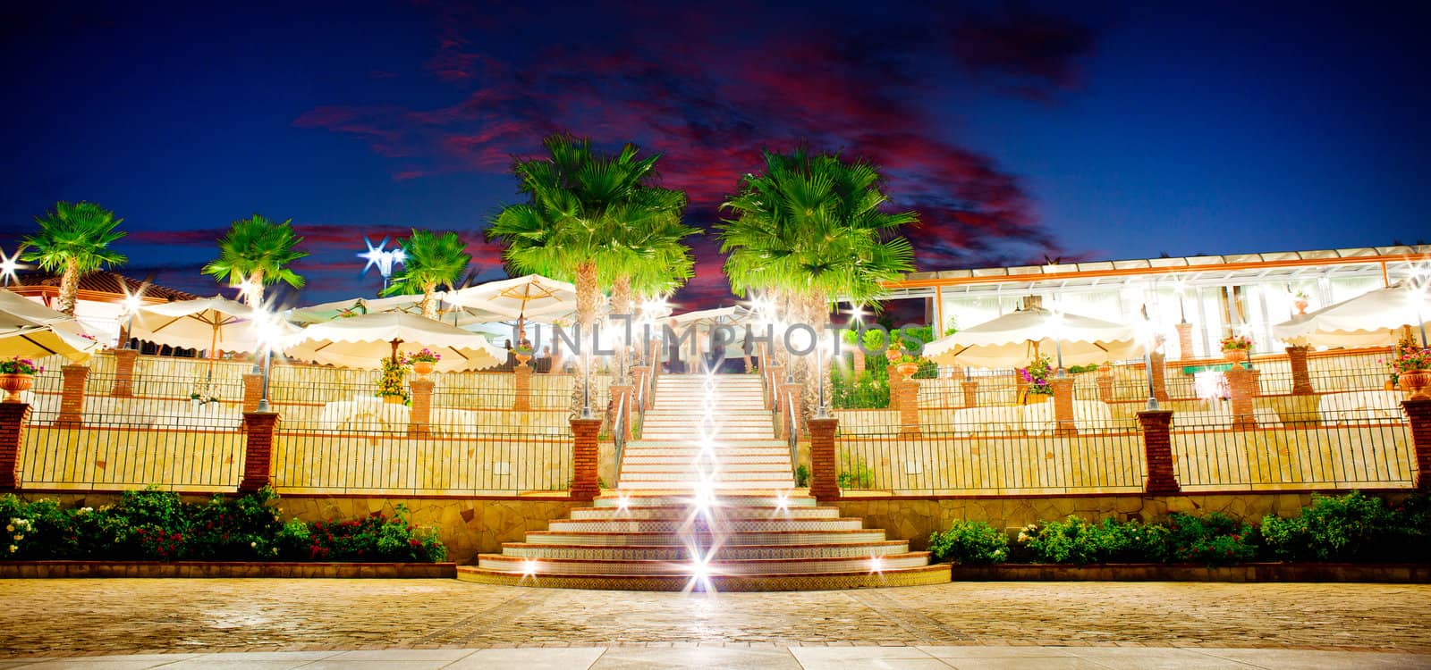 View of an outdoor restaurant