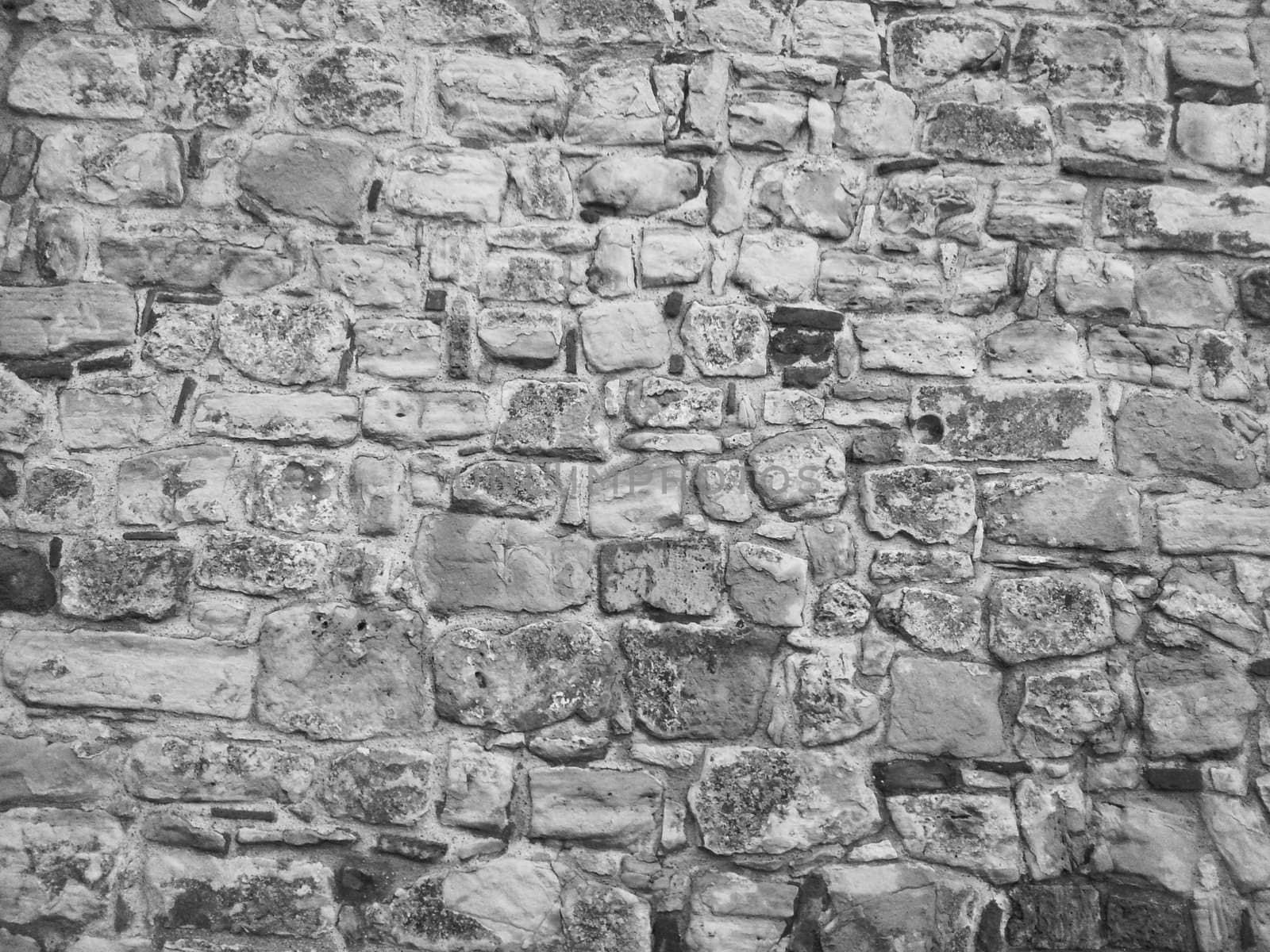 Black and white stone wall