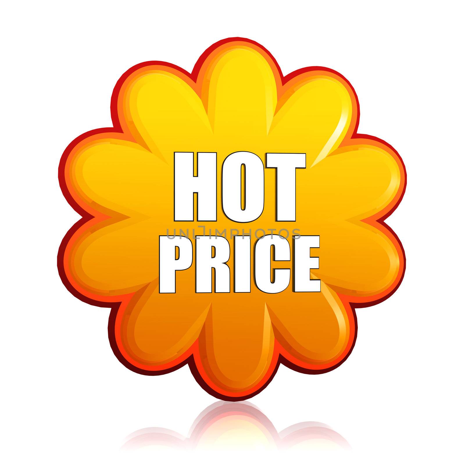 hot price orange flower label by marinini