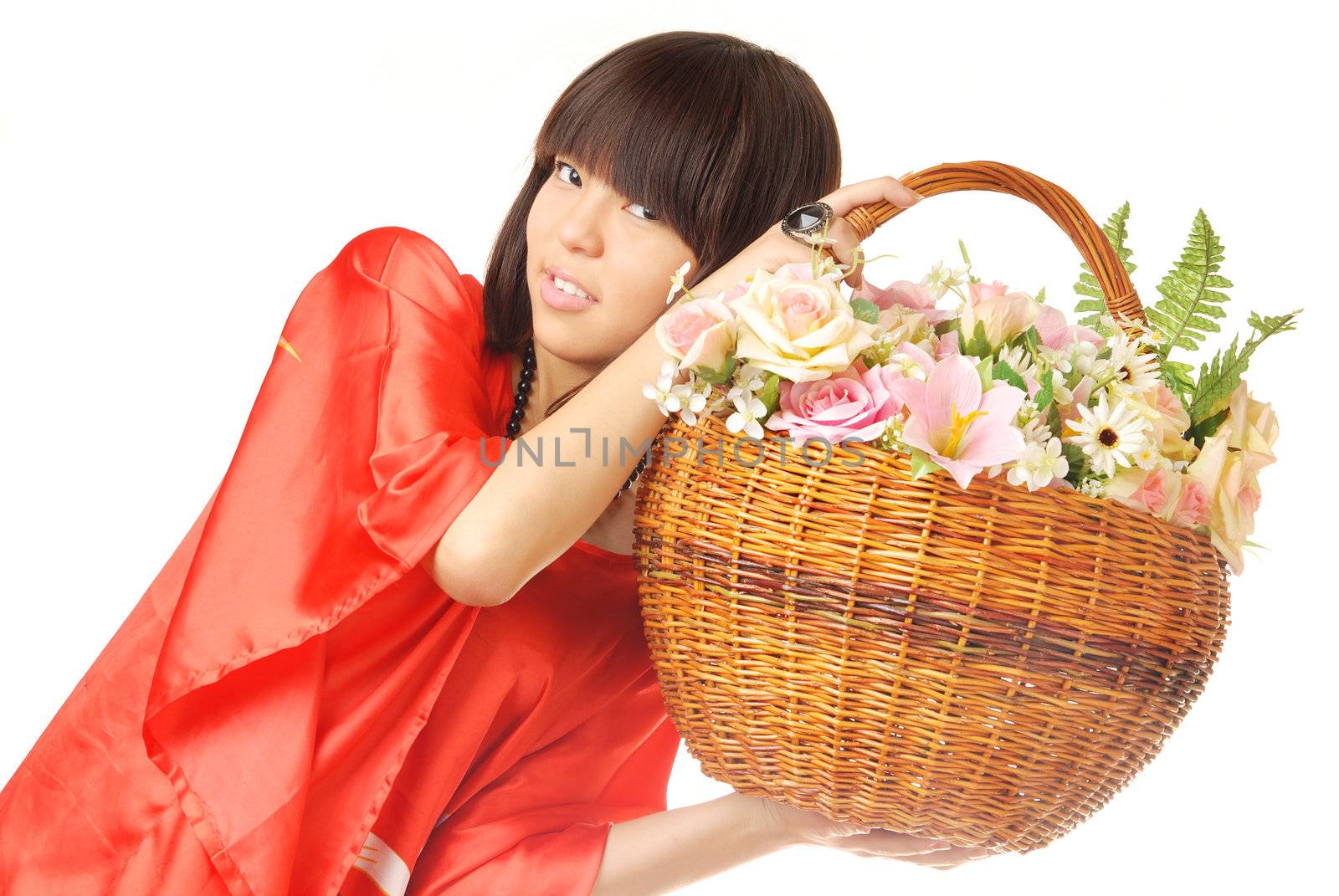 Asian flower girl by Novic