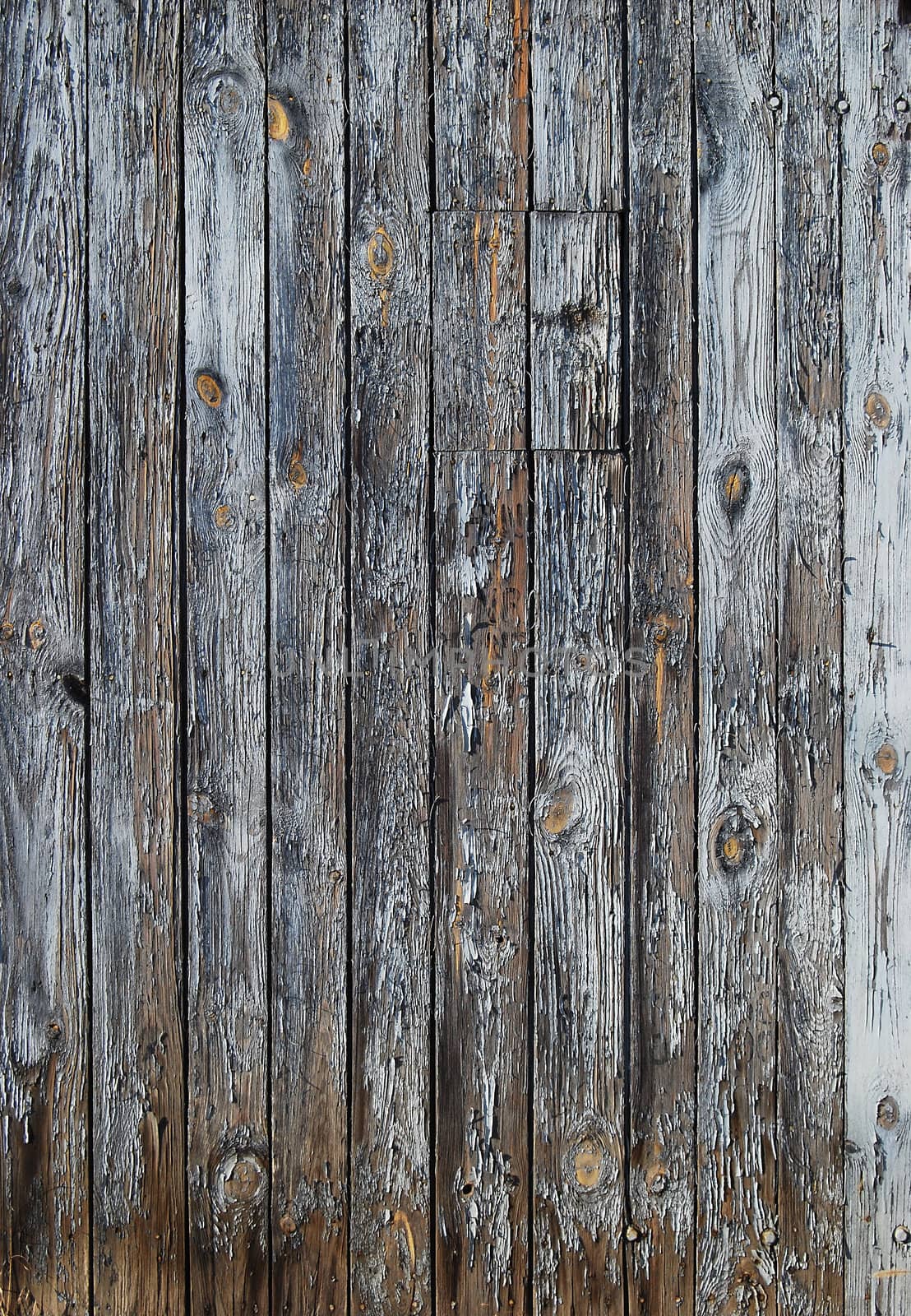 Old blue wooden wall by varbenov