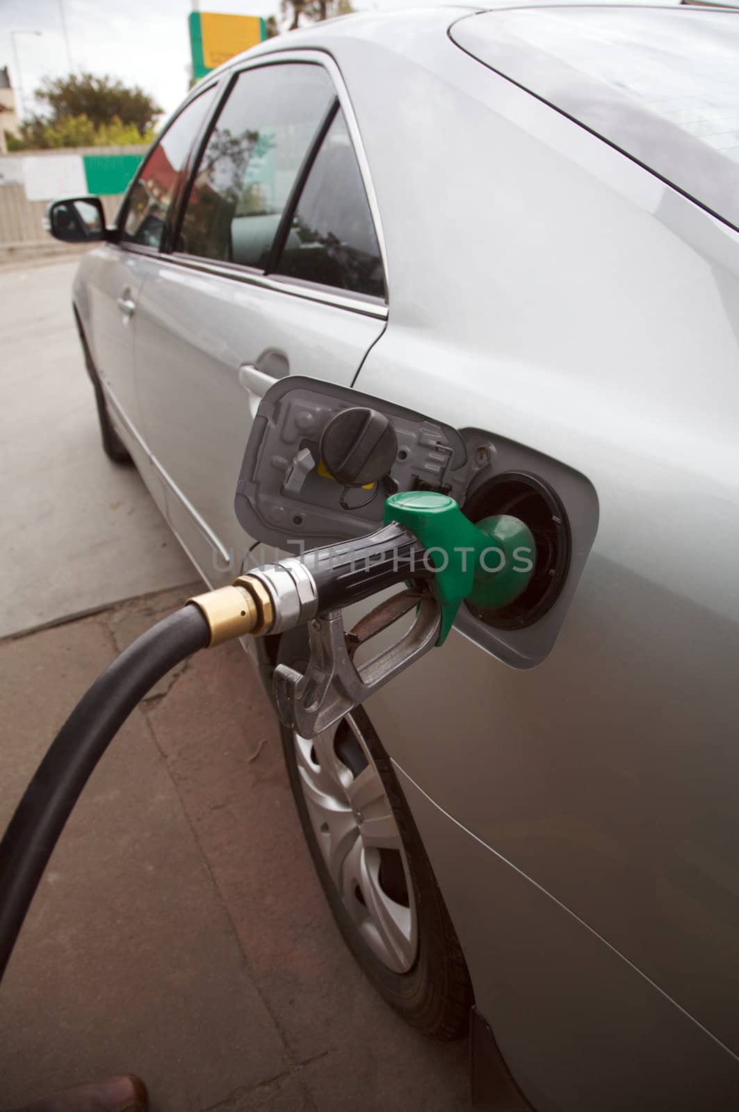Car at gas or petrol filling station