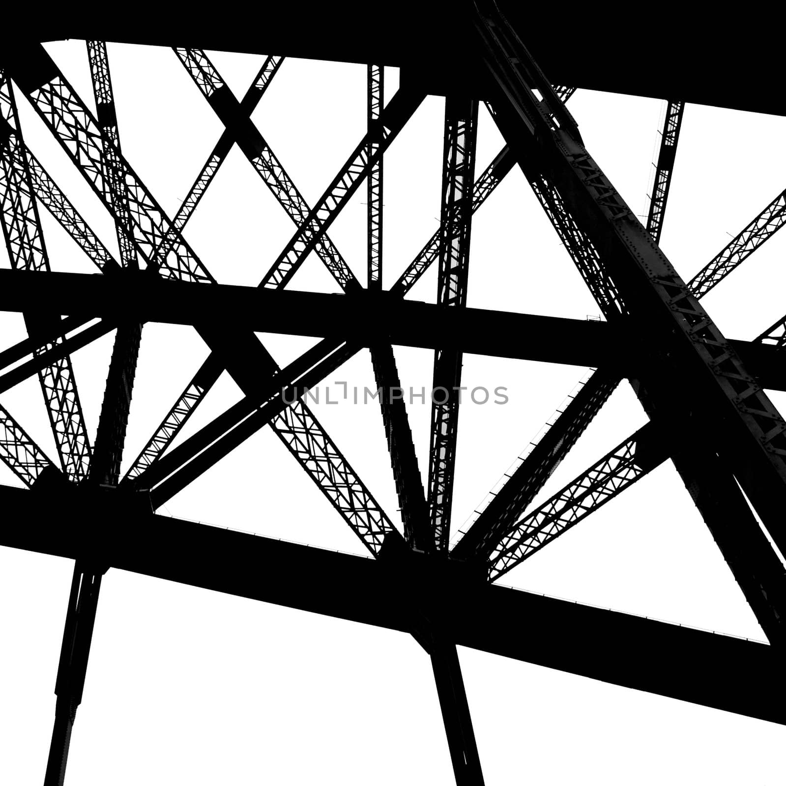 Black and white bridge, monochome 