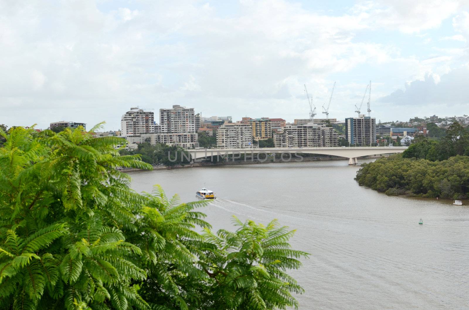 Captain Cook Bridge in Brisbane crossing the Brisbane River.