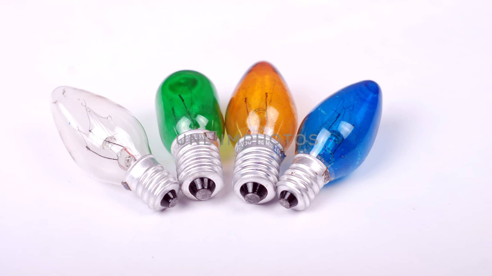 Small,colored light bulbs