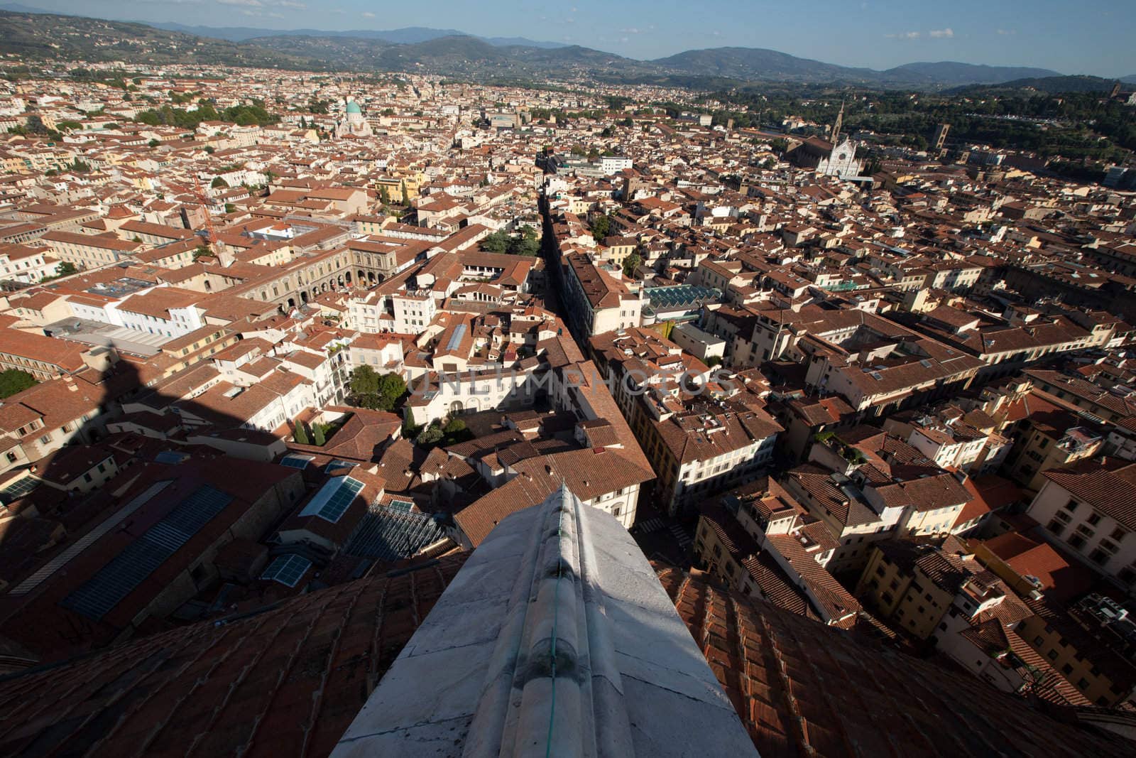 The view on Florence  from the dome Duomo