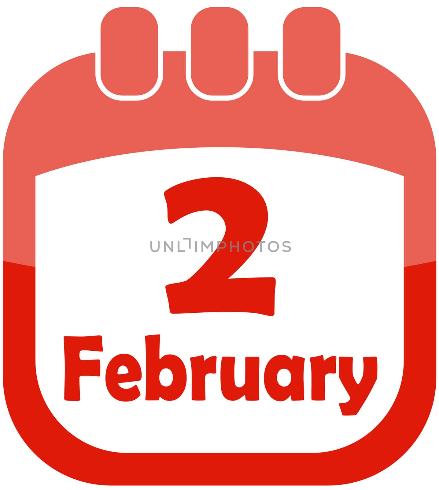 Icon February 2 calendar by rodakm