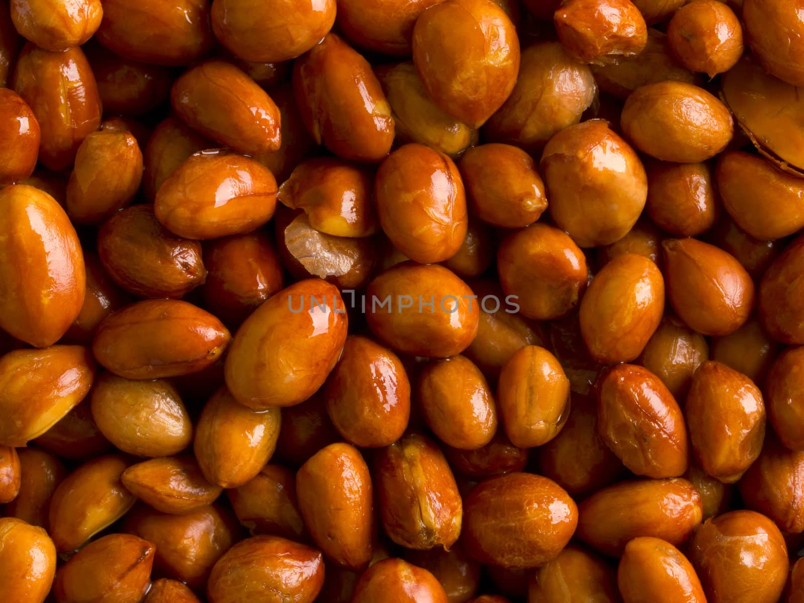 close up of fried peanuts food background