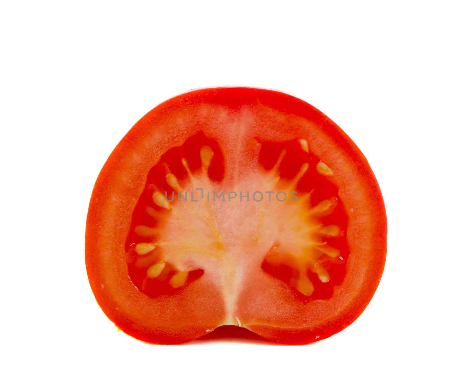 Half cut tomato vegetable isolated Healthy food by sauletas