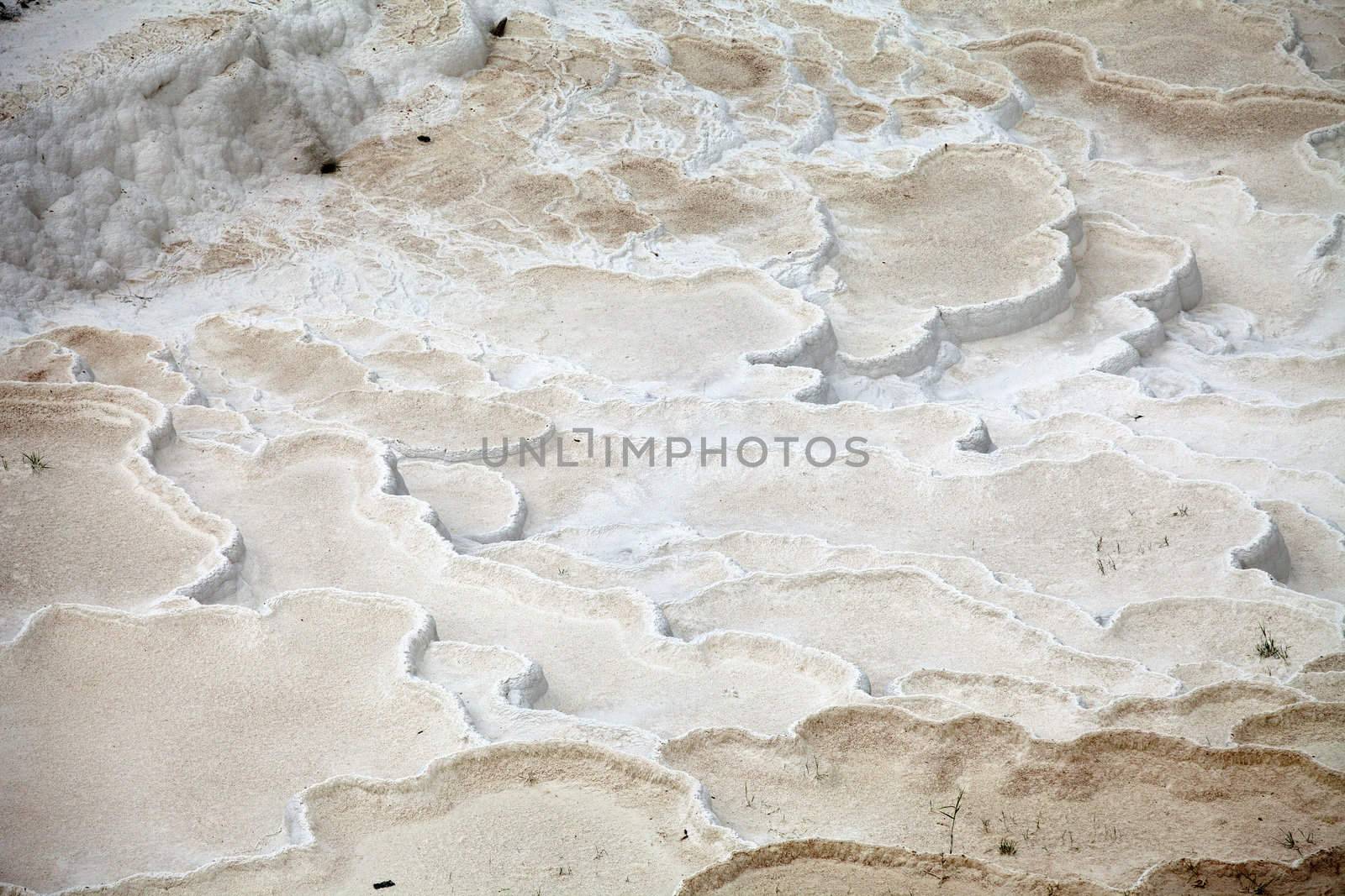 Travertine pools and terraces in Pamukkale Turkey 