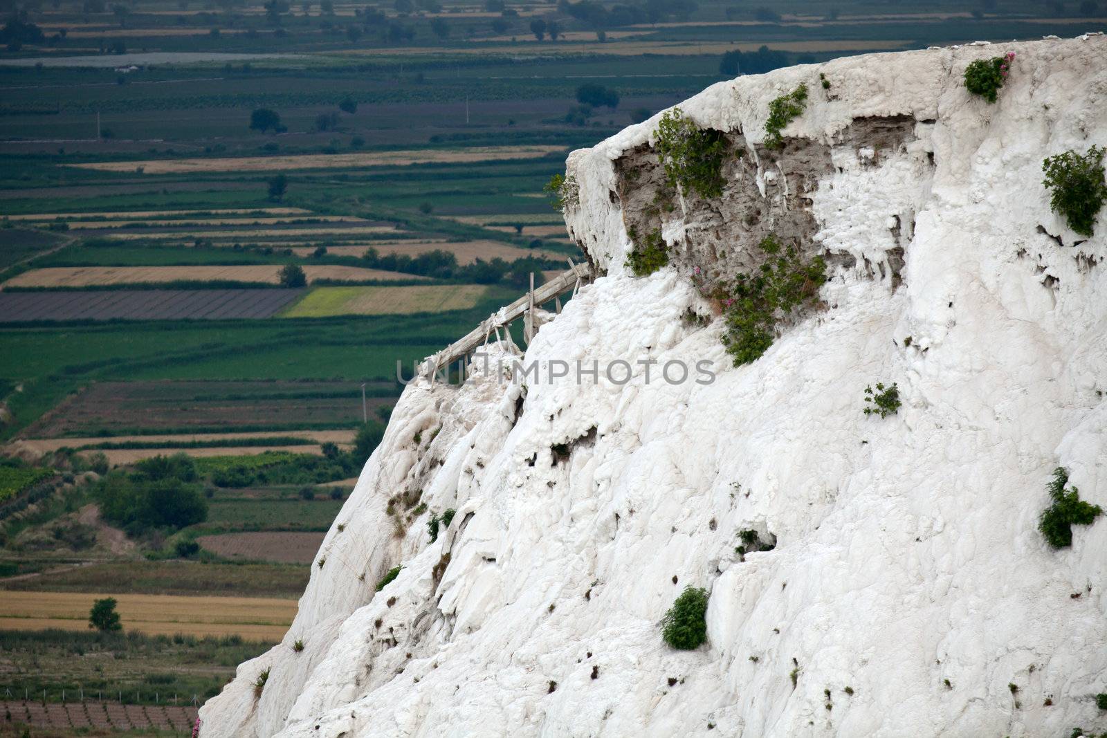 Travertine pools and terraces in Pamukkale Turkey 