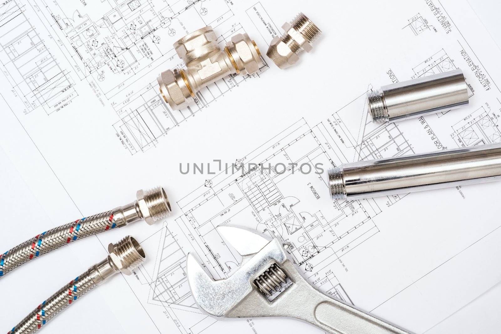 plumbing and drawings, construction still life by adam121