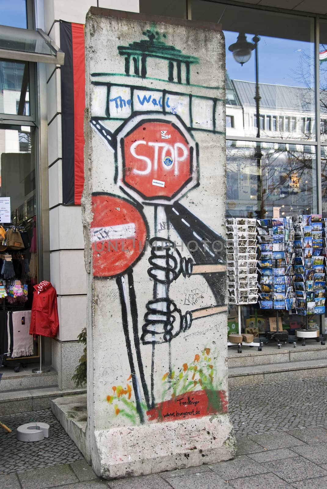 Part of the Berlin Wall on Potsdamer Platz in Berlin