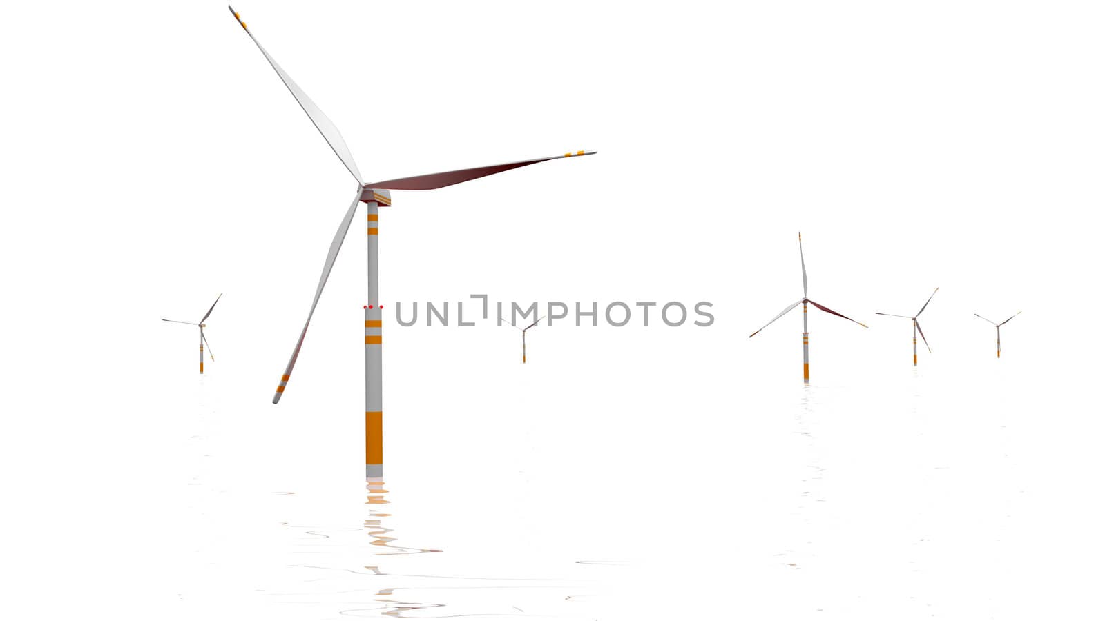 white wind turbine generating electricity on sea