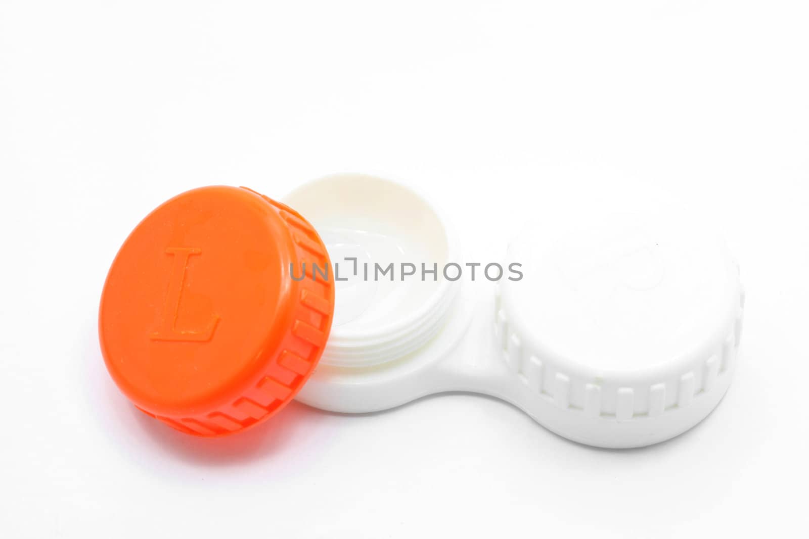 The contact lens is stored in plastic case