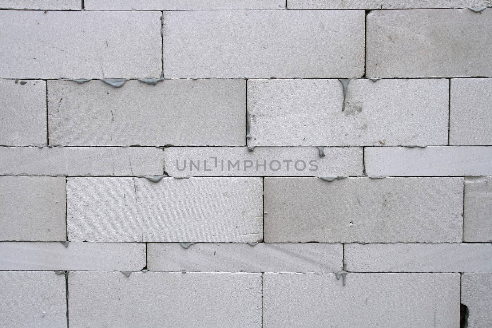 White Light Weight Concrete Brick Wall